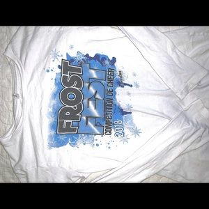 3/$30 CHEER or 2/$15 LONGSLVS 💙 sapphire frost fest white longsleeve event tee